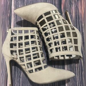 Guess Tan Cage Heels with Stiletto Design